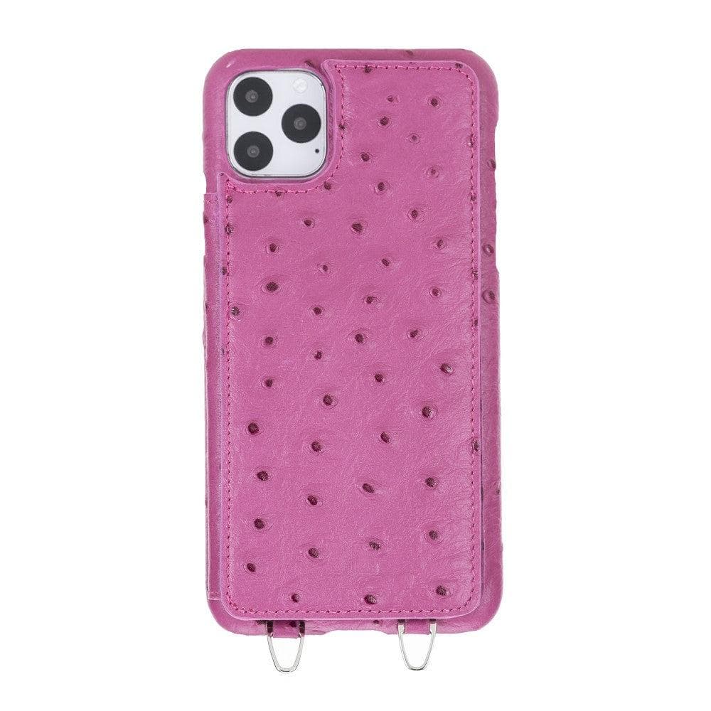 Saff iPhone 11 Pro Max Leather Case with Shoulder Strap