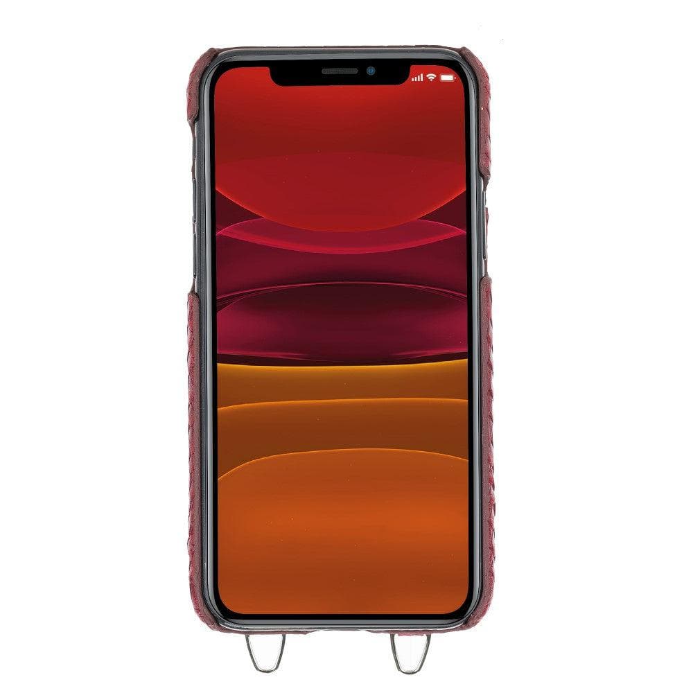 Saff iPhone 11 Pro Max Leather Case with Shoulder Strap