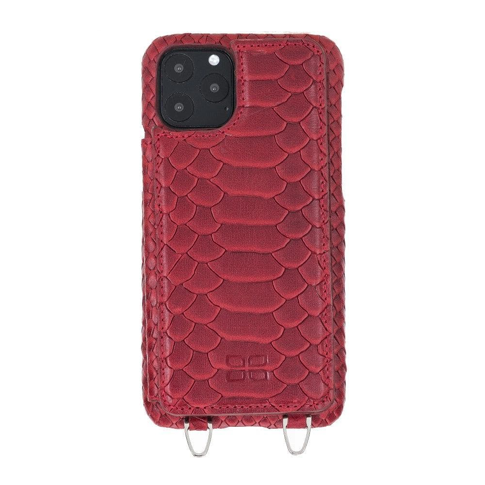 Saff iPhone 11 Pro Max Leather Case with Shoulder Strap