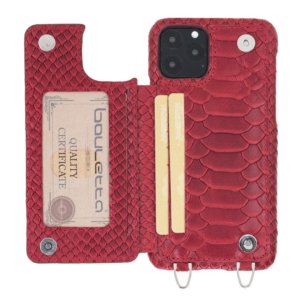 Saff iPhone 11 Pro Max Leather Case with Shoulder Strap
