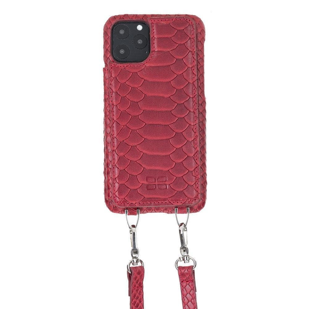 Saff iPhone 11 Pro Max Leather Case with Shoulder Strap