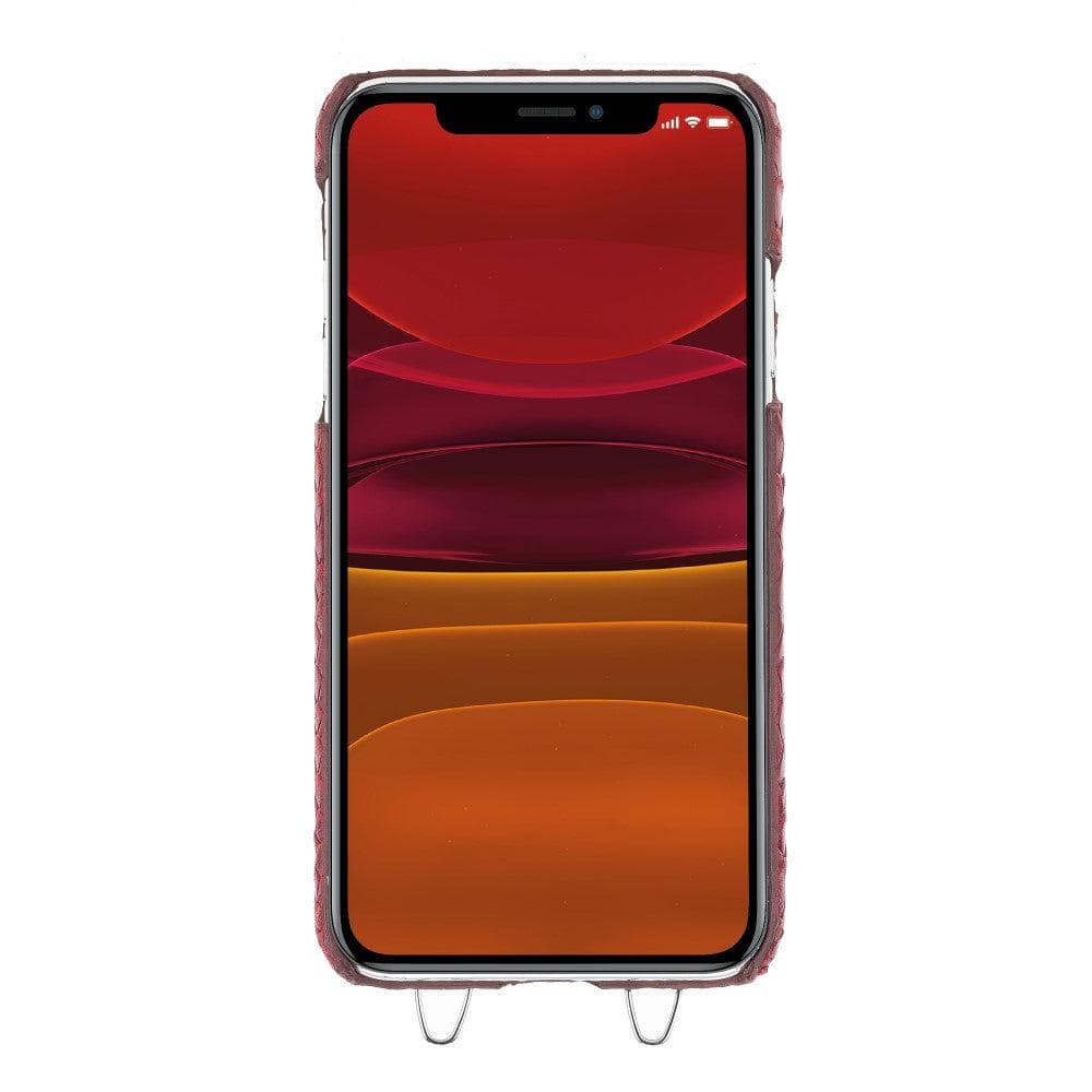 Saff iPhone 11 Pro Max Leather Case with Shoulder Strap