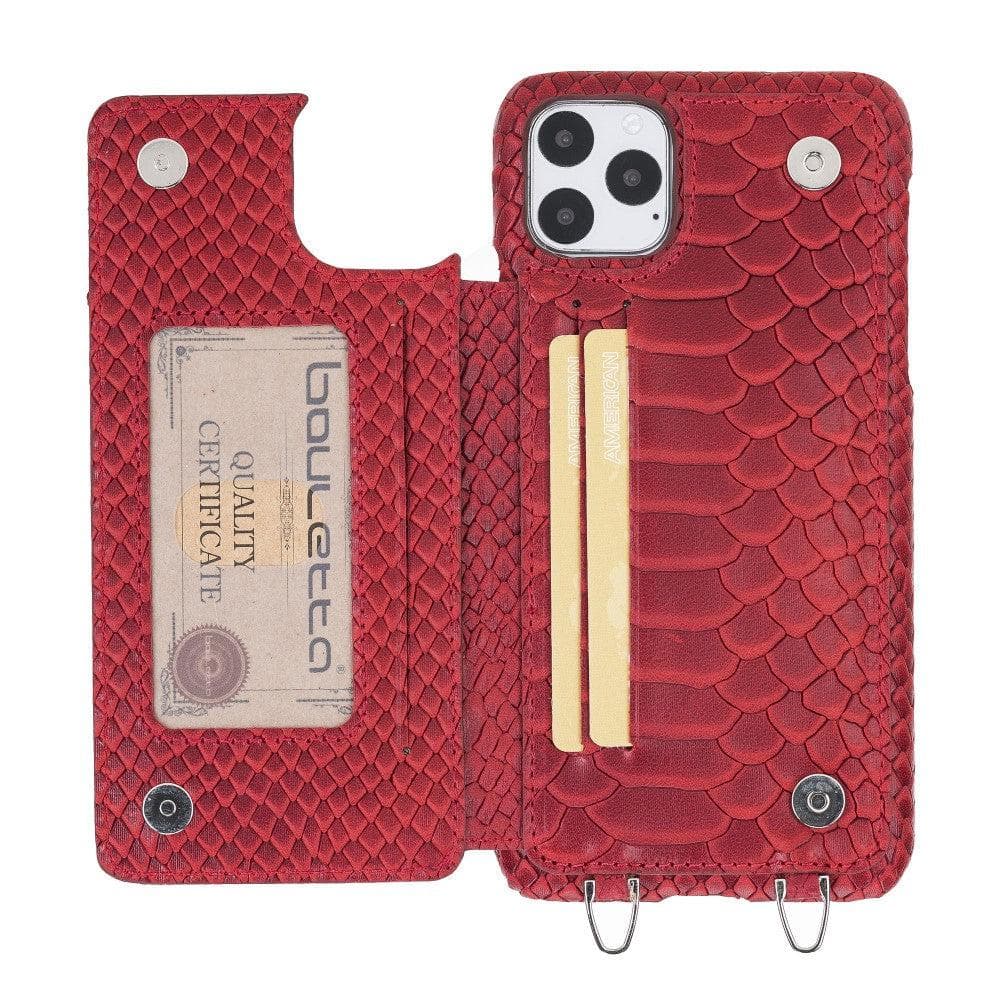 Saff iPhone 11 Pro Max Leather Case with Shoulder Strap