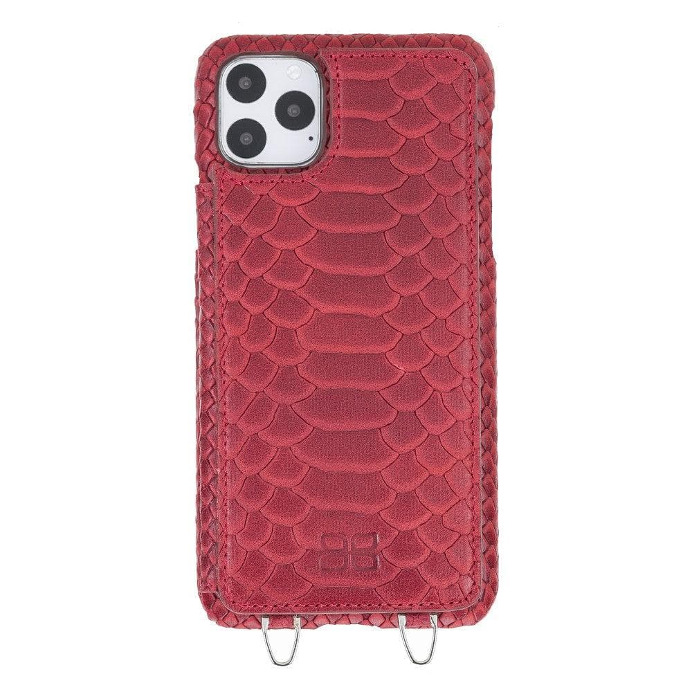 Saff iPhone 11 Pro Max Leather Case with Shoulder Strap