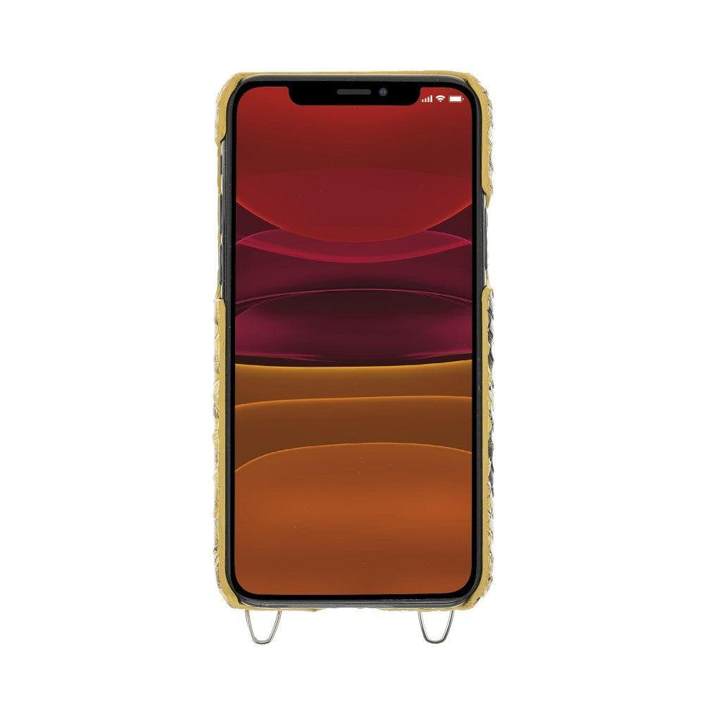 Saff iPhone 11 Pro Max Leather Case with Shoulder Strap