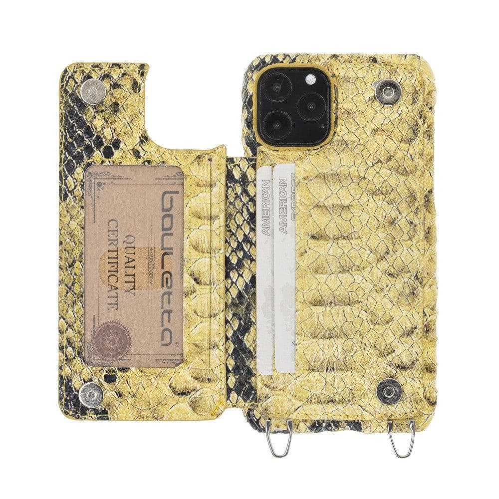 Saff iPhone 11 Pro Max Leather Case with Shoulder Strap