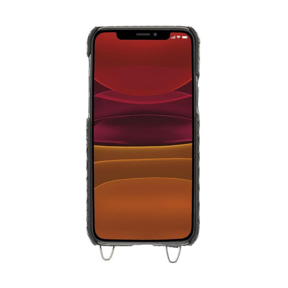 Saff iPhone 11 Pro Max Leather Case with Shoulder Strap