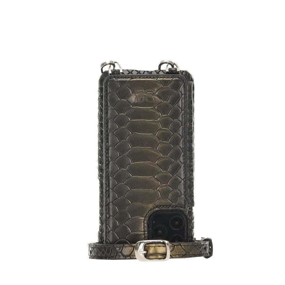 Saff iPhone 11 Pro Max Leather Case with Shoulder Strap