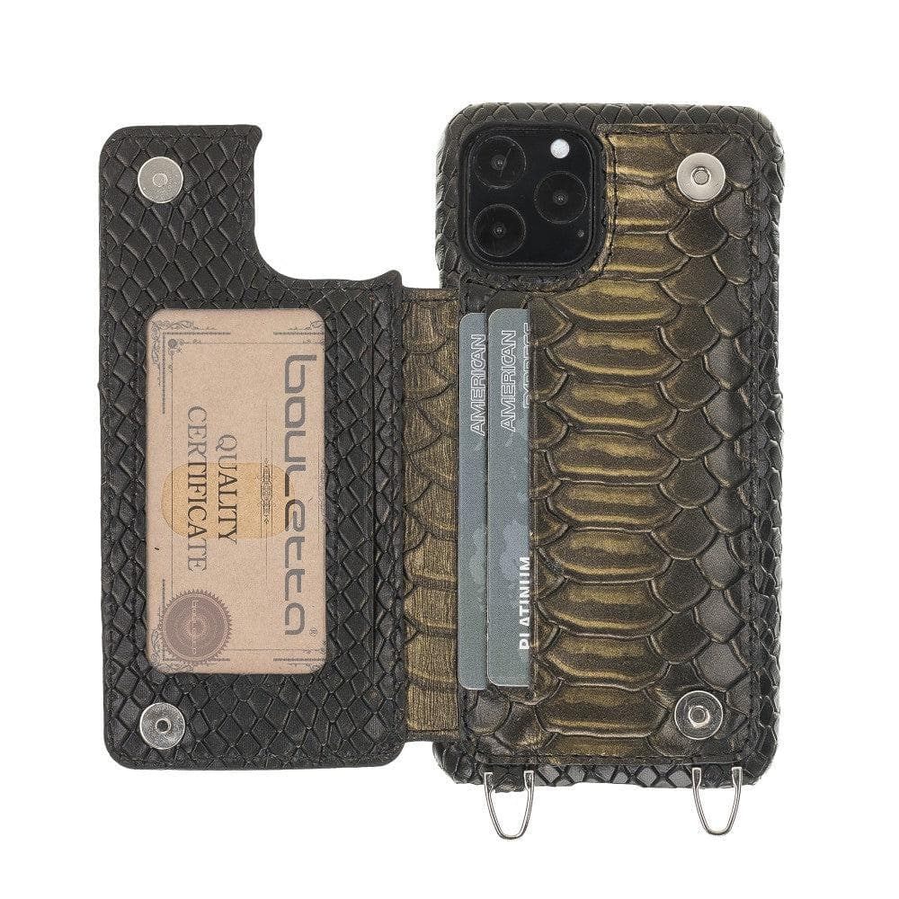 Saff iPhone 11 Pro Max Leather Case with Shoulder Strap