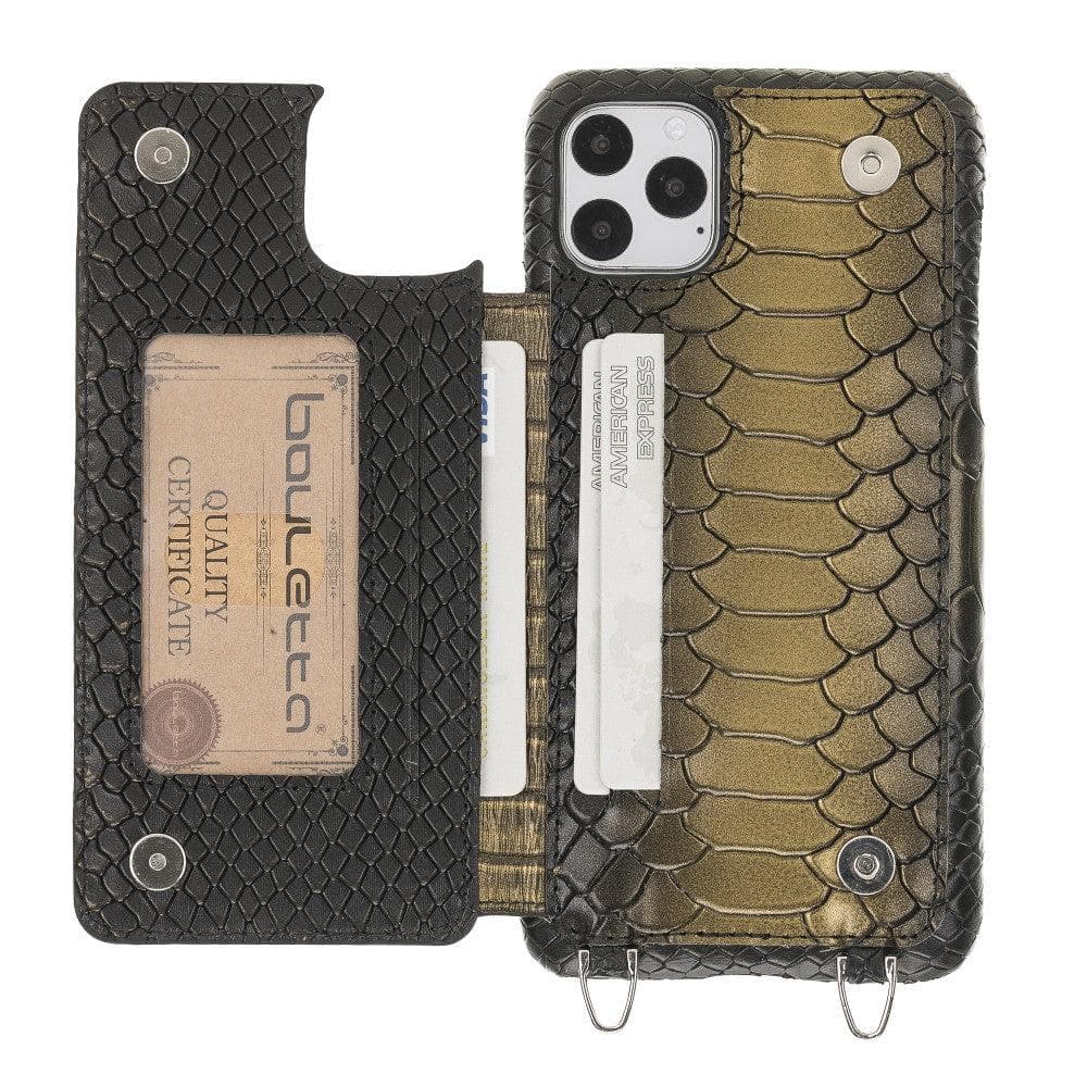 Saff iPhone 11 Pro Leather Case with Shoulder Strap