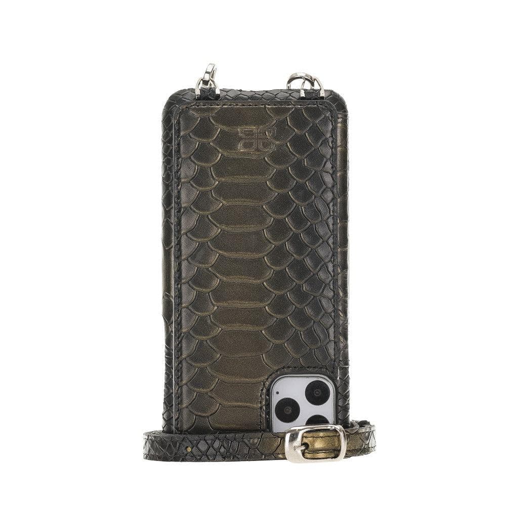 Saff iPhone 11 Pro Max Leather Case with Shoulder Strap