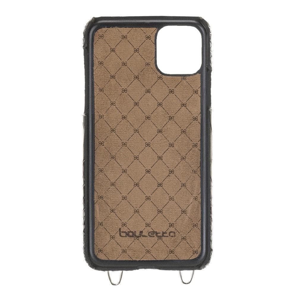 Saff iPhone 11 Pro Max Leather Case with Shoulder Strap