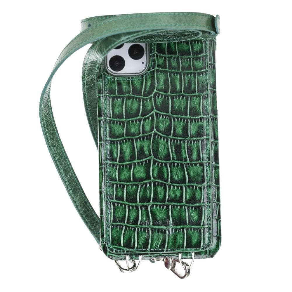 Saff iPhone 11 Pro Max Leather Case with Shoulder Strap