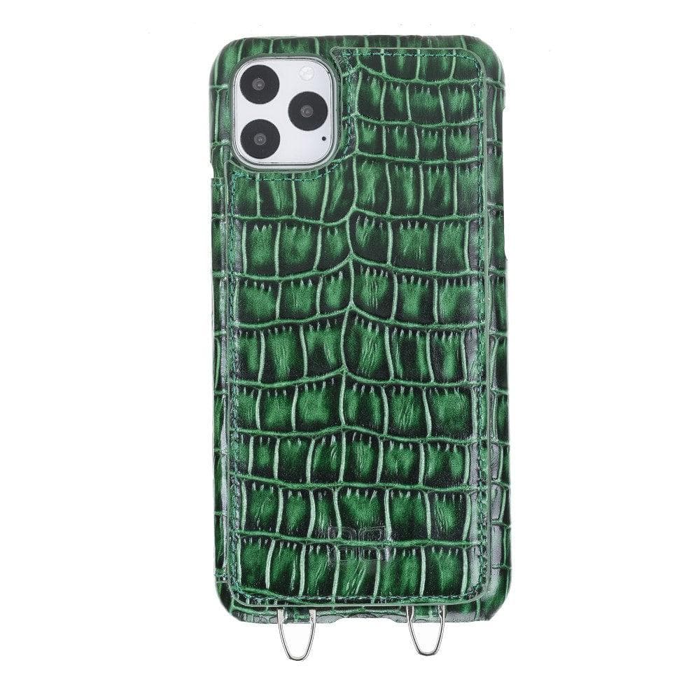 Saff iPhone 11 Pro Max Leather Case with Shoulder Strap