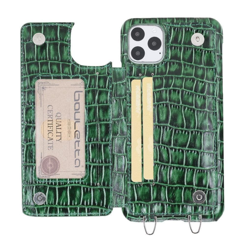 Saff iPhone 11 Pro Max Leather Case with Shoulder Strap