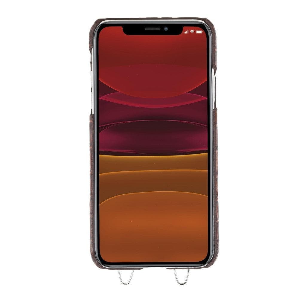Saff iPhone 11 Pro Max Leather Case with Shoulder Strap