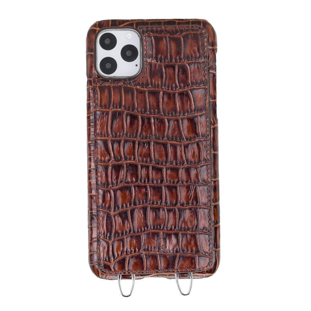 Saff iPhone 11 Pro Max Leather Case with Shoulder Strap