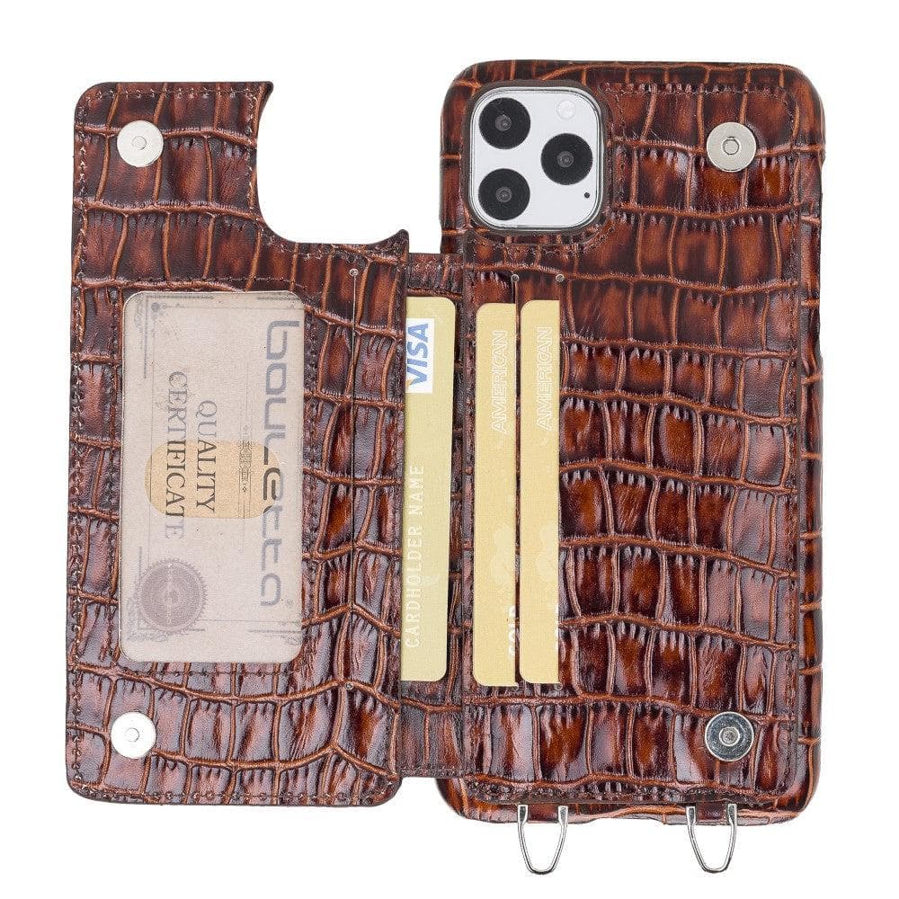 Saff iPhone 11 Pro Max Leather Case with Shoulder Strap