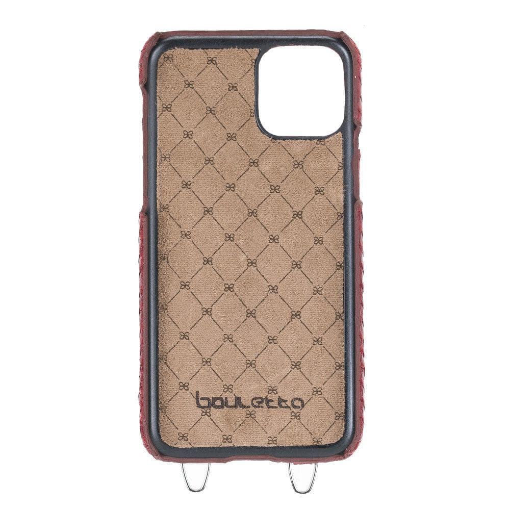 Saff iPhone 11 Pro Max Leather Case with Shoulder Strap