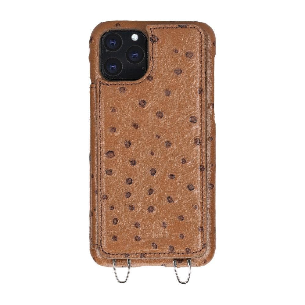 Saff iPhone 11 Pro Max Leather Case with Shoulder Strap
