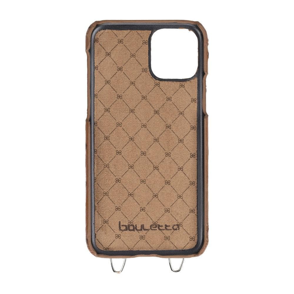 Saff iPhone 11 Pro Max Leather Case with Shoulder Strap