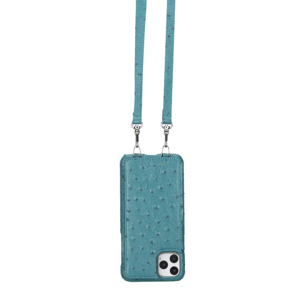 Saff iPhone 11 Pro Max Leather Case with Shoulder Strap