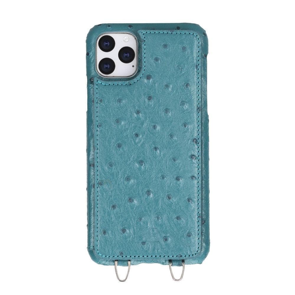 Saff iPhone 11 Pro Max Leather Case with Shoulder Strap