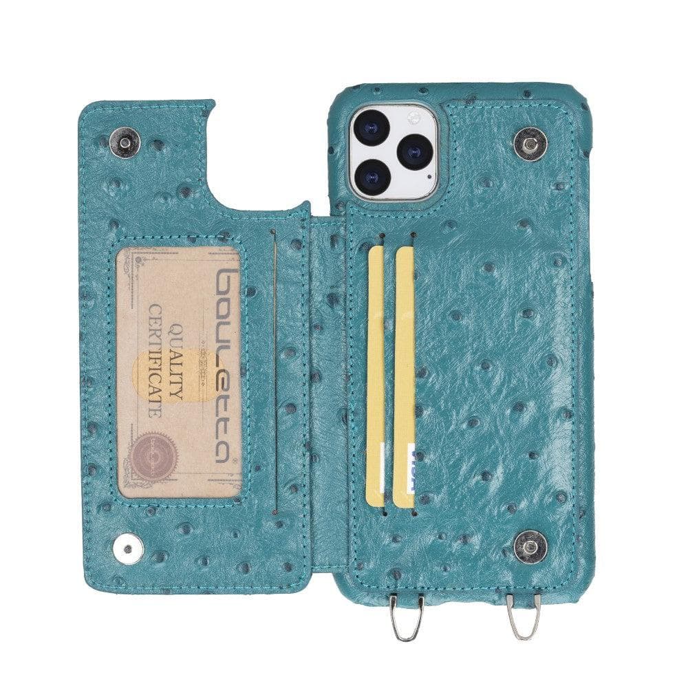 Saff iPhone 11 Pro Max Leather Case with Shoulder Strap