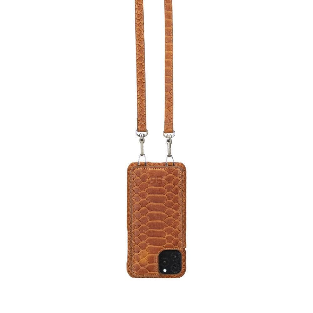 Saff iPhone 11 Pro Max Leather Case with Shoulder Strap