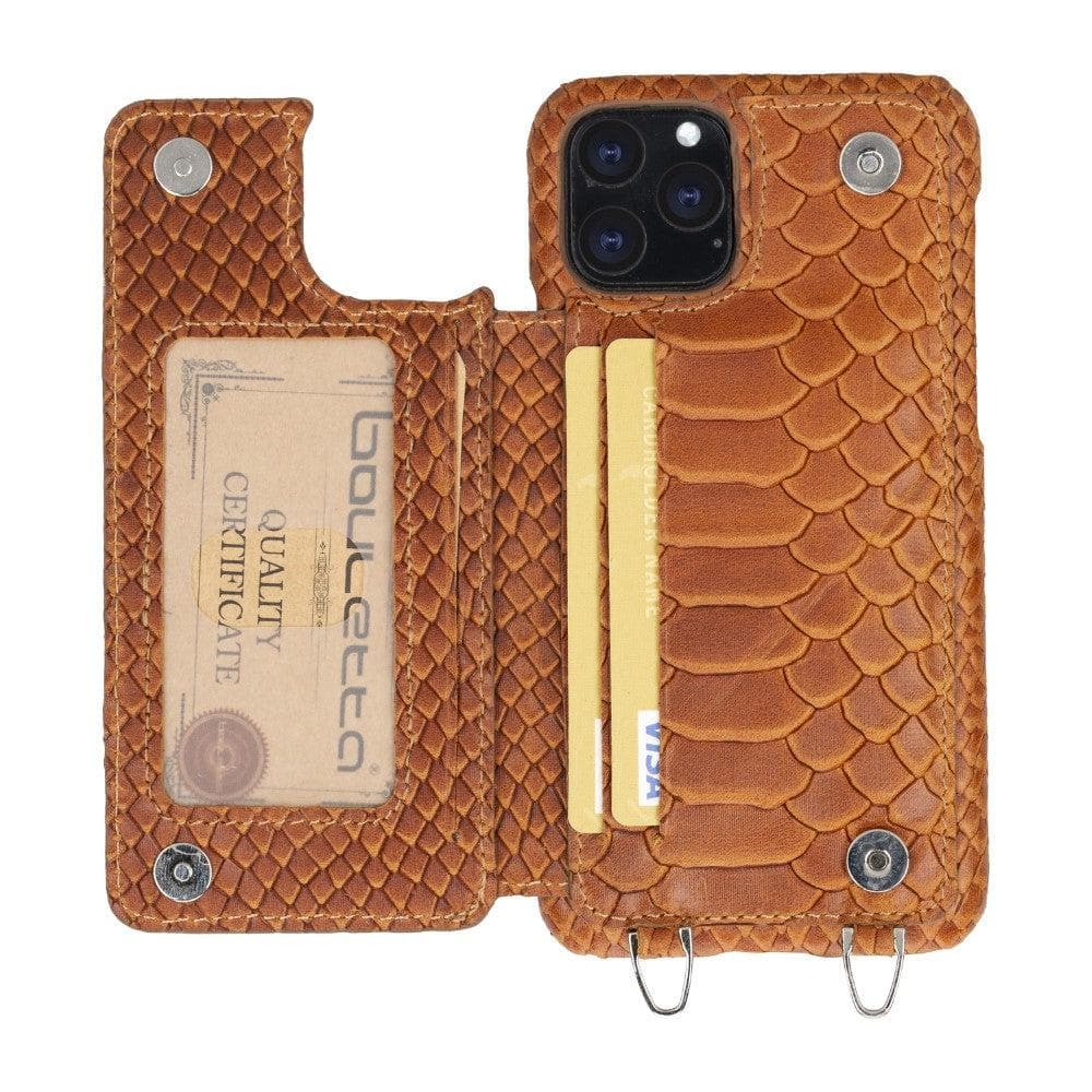Saff iPhone 11 Pro Max Leather Case with Shoulder Strap