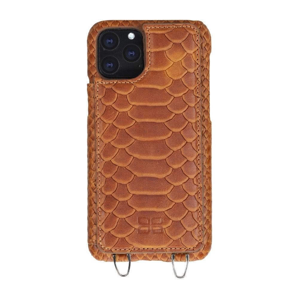 Saff iPhone 11 Pro Max Leather Case with Shoulder Strap