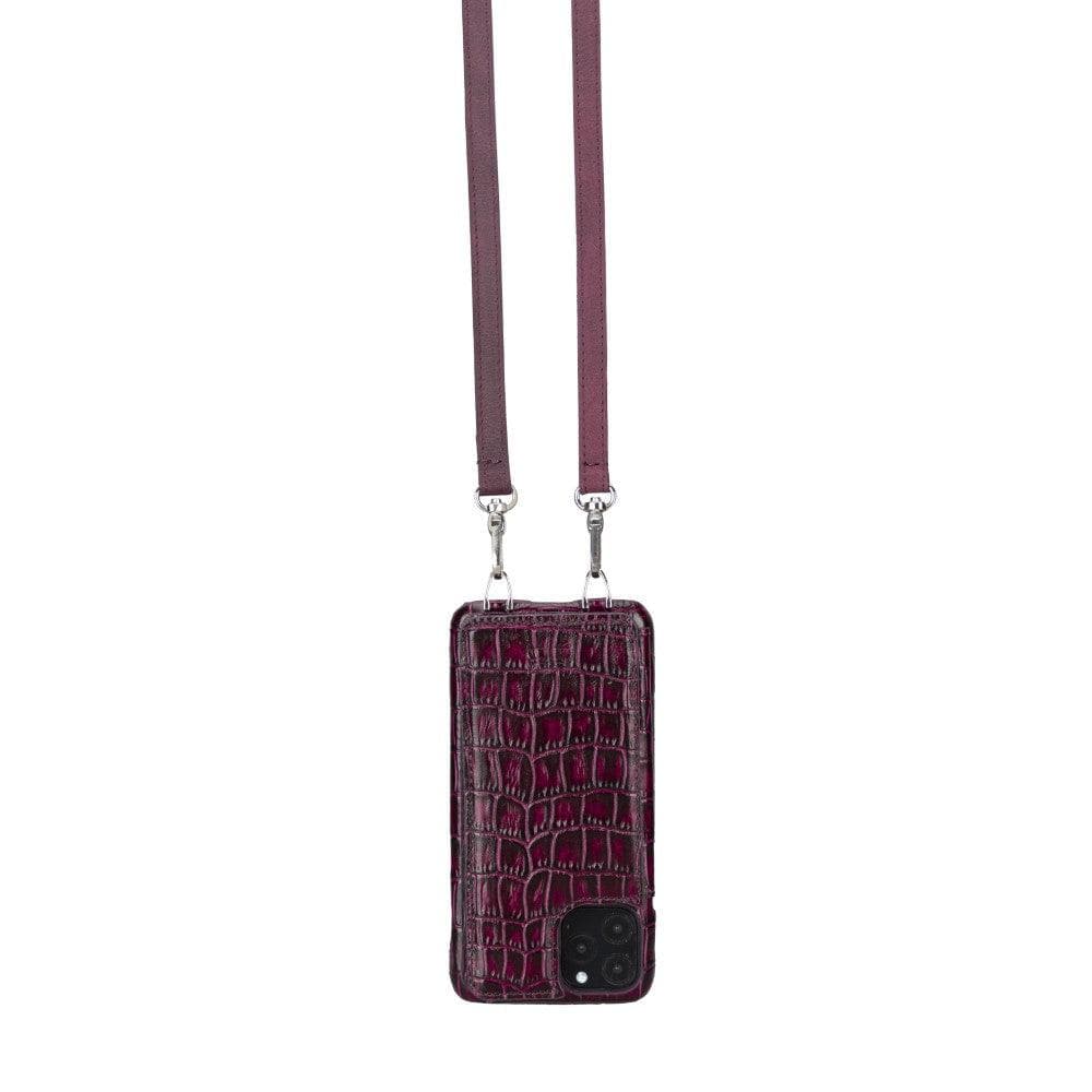 Saff iPhone 11 Pro Max Leather Case with Shoulder Strap