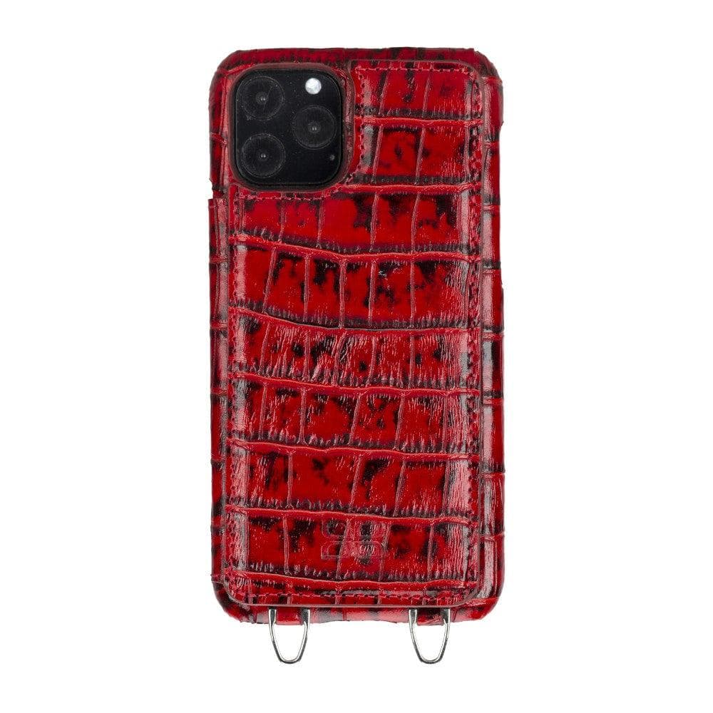 Saff iPhone 11 Pro Max Leather Case with Shoulder Strap