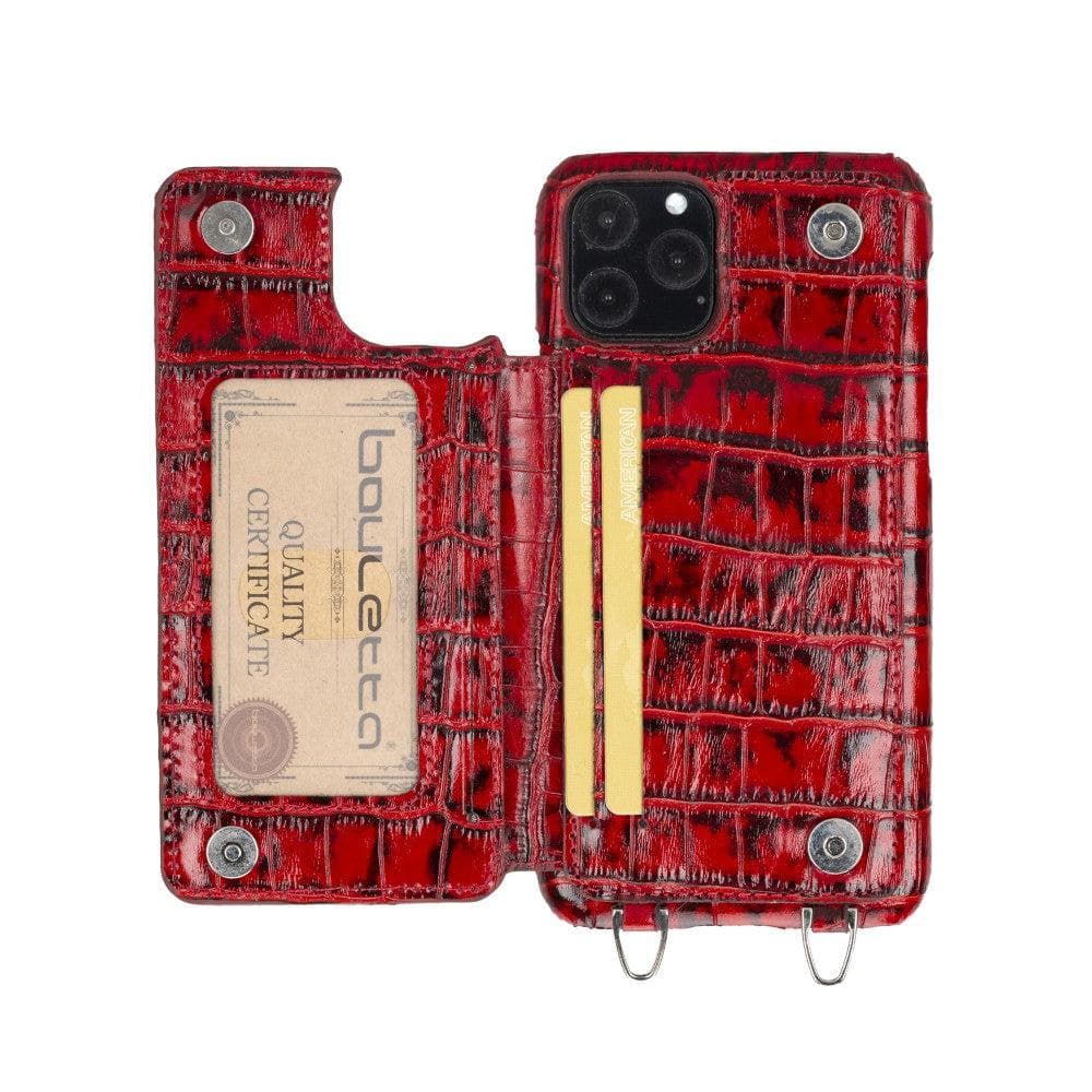 Saff iPhone 11 Pro Max Leather Case with Shoulder Strap