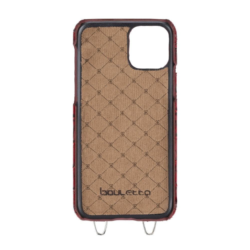 Saff iPhone 11 Pro Max Leather Case with Shoulder Strap
