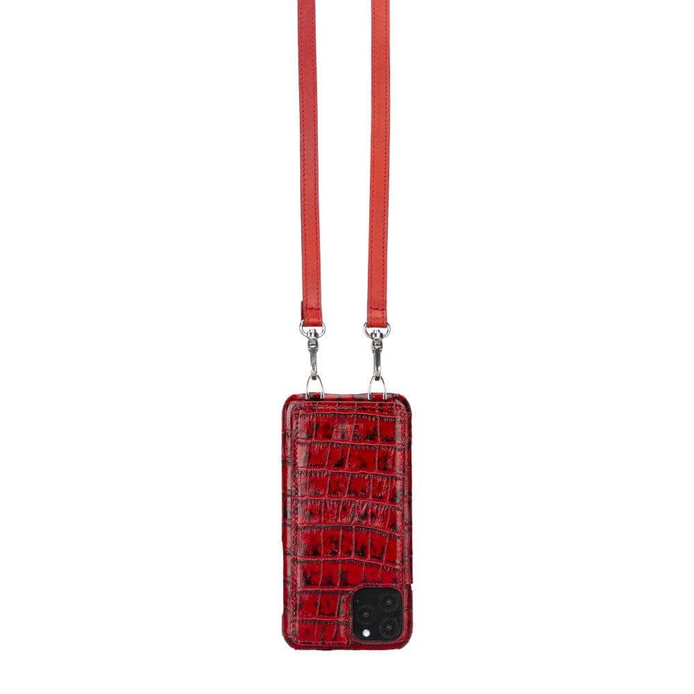 Saff iPhone 11 Pro Max Leather Case with Shoulder Strap