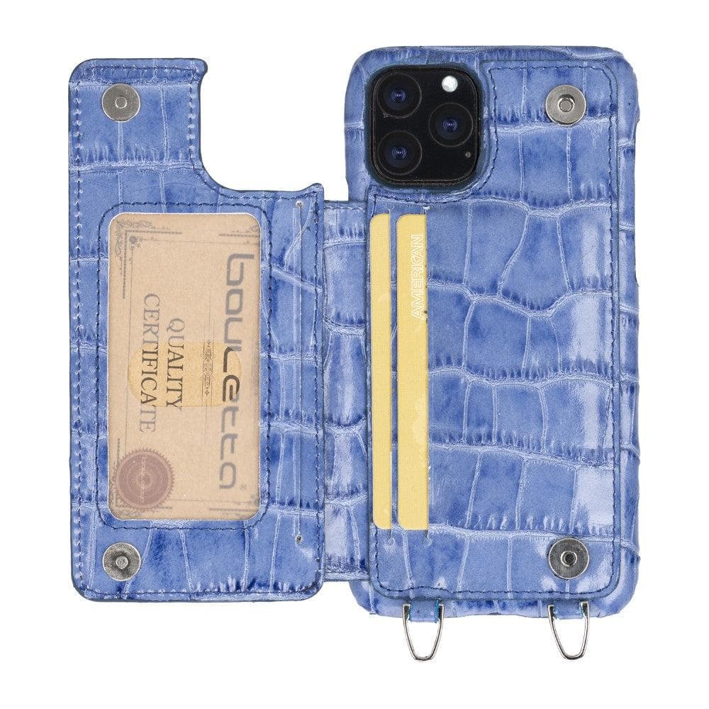 Saff iPhone 11 Pro Max Leather Case with Shoulder Strap