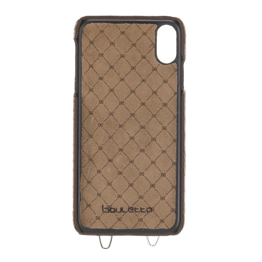 Saff iPhone XS Max Leather Case with Shoulder Strap