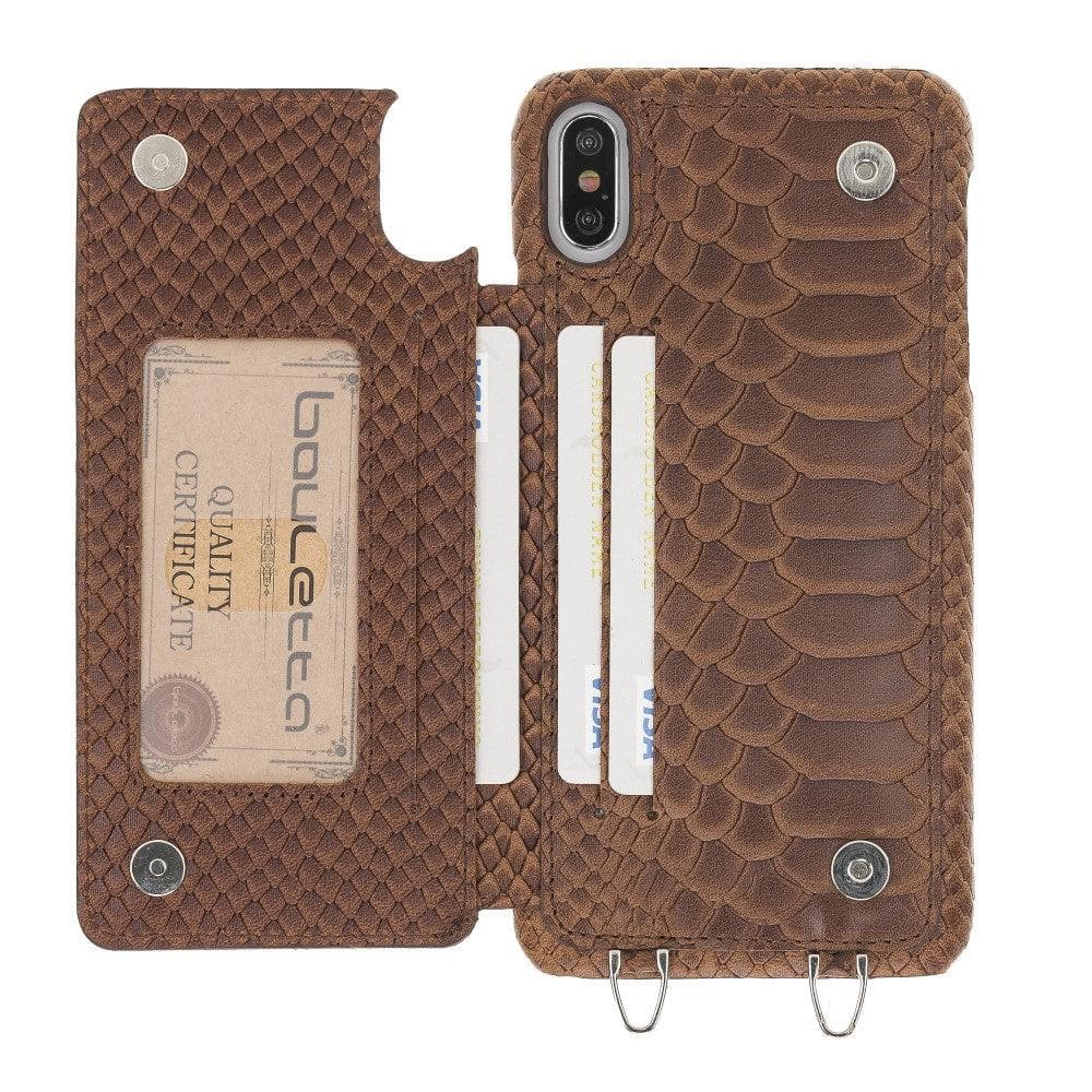 Saff iPhone XS Max Leather Case with Shoulder Strap