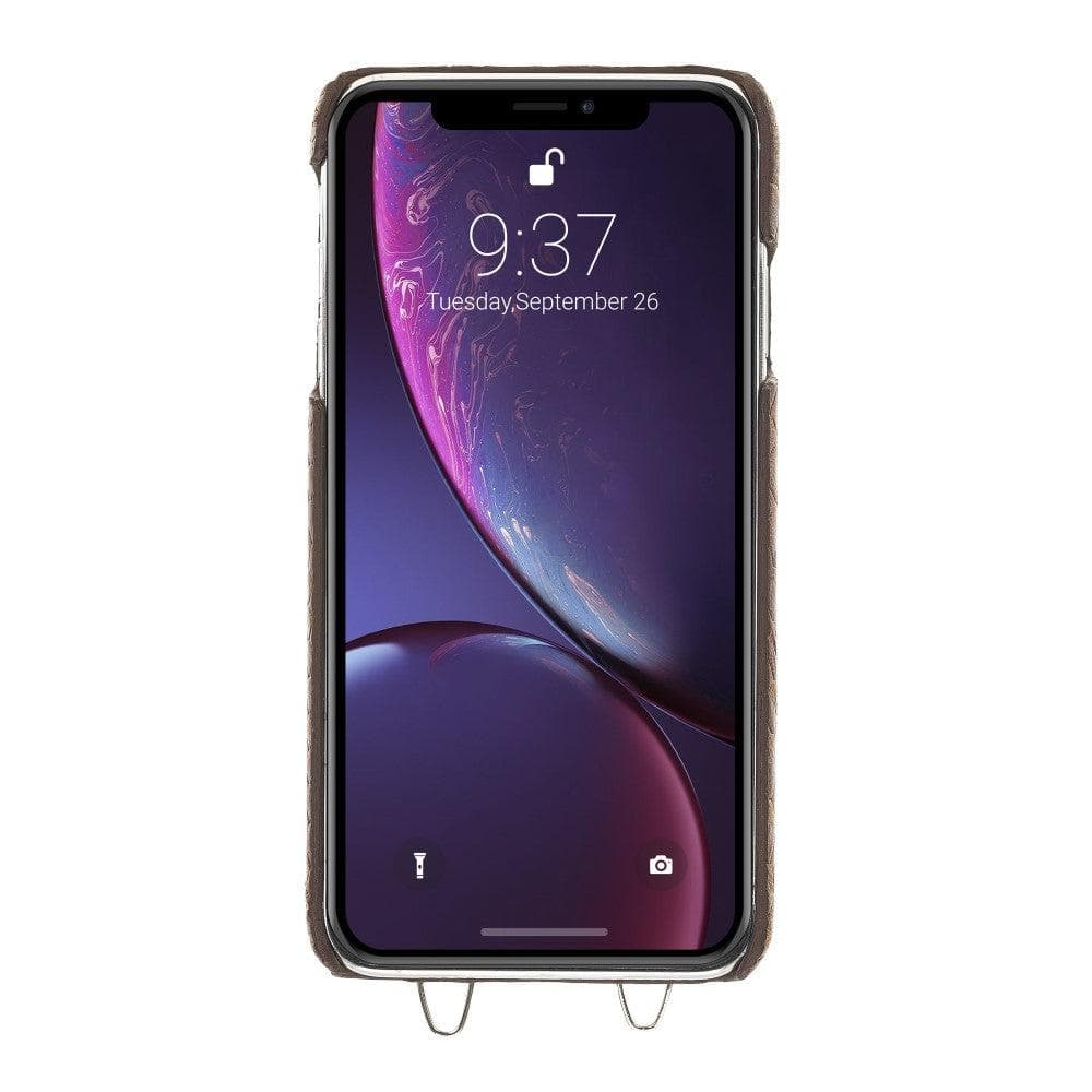 Saff iPhone XS Max Leather Case with Shoulder Strap