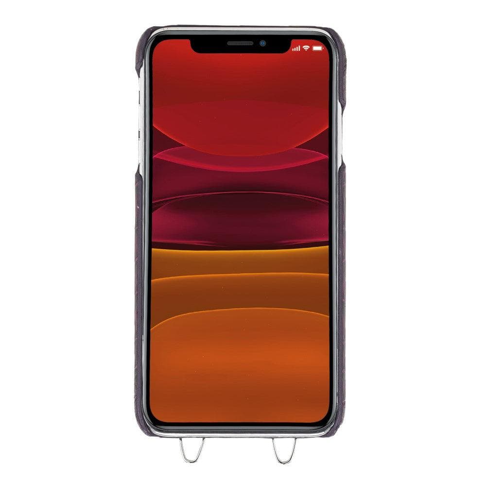 Saff iPhone XS Max Leather Case with Shoulder Strap