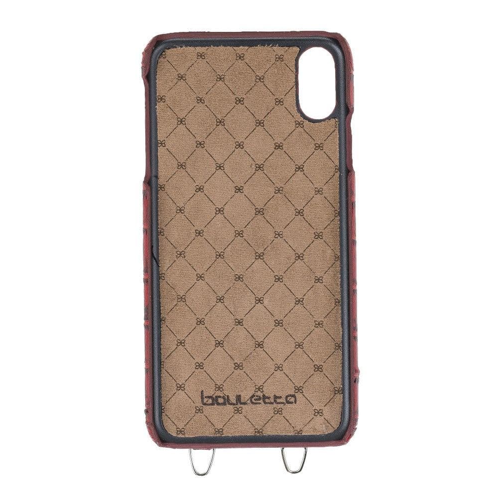 Saff iPhone XS Max Leather Case with Shoulder Strap