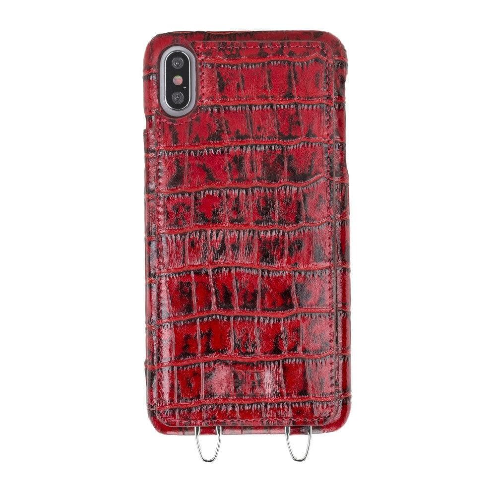 Saff iPhone XS Max Leather Case with Shoulder Strap