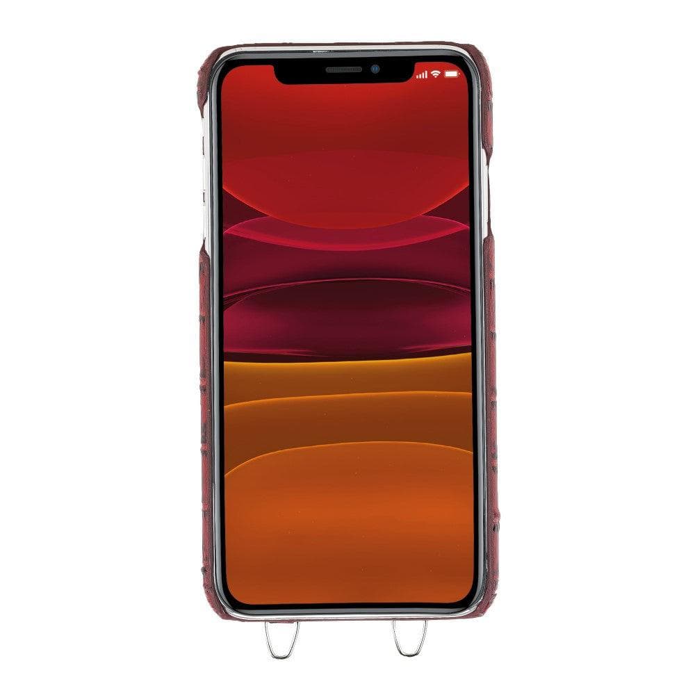 Saff iPhone XS Max Leather Case with Shoulder Strap
