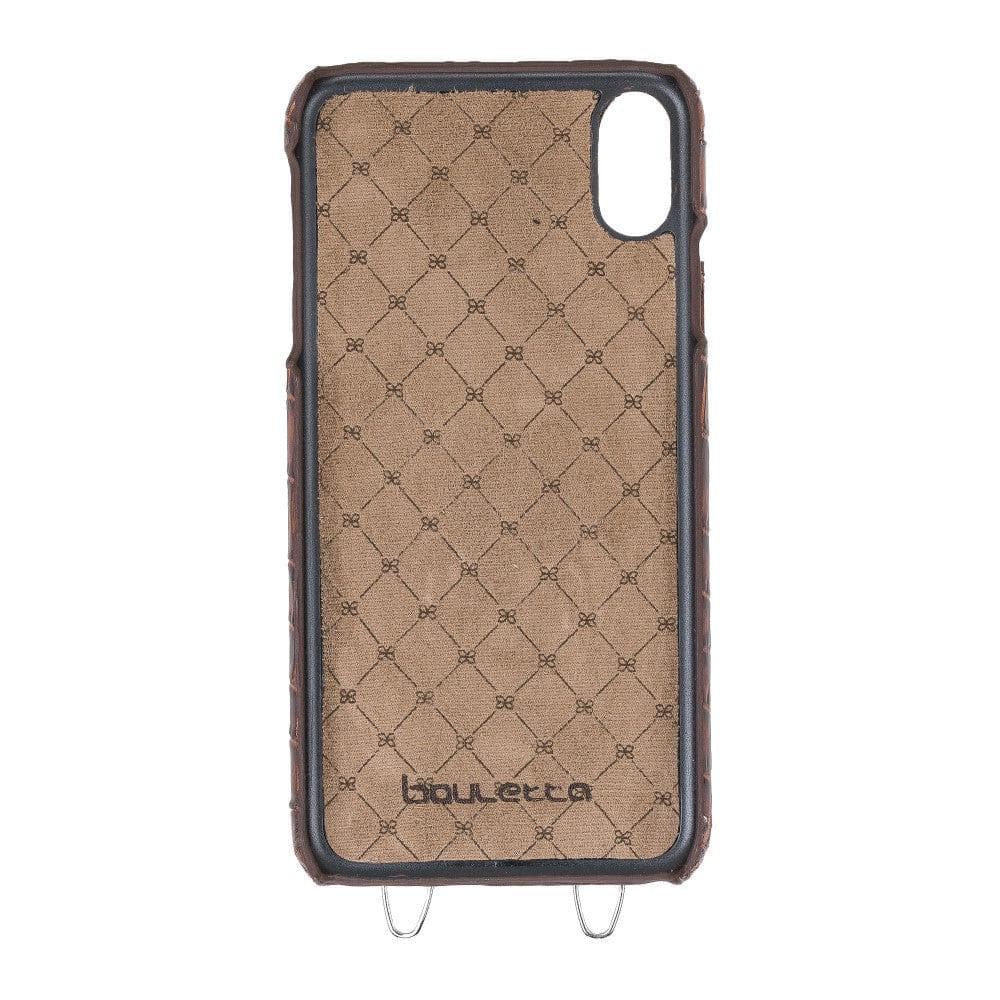 Saff iPhone XS Max Leather Case with Shoulder Strap
