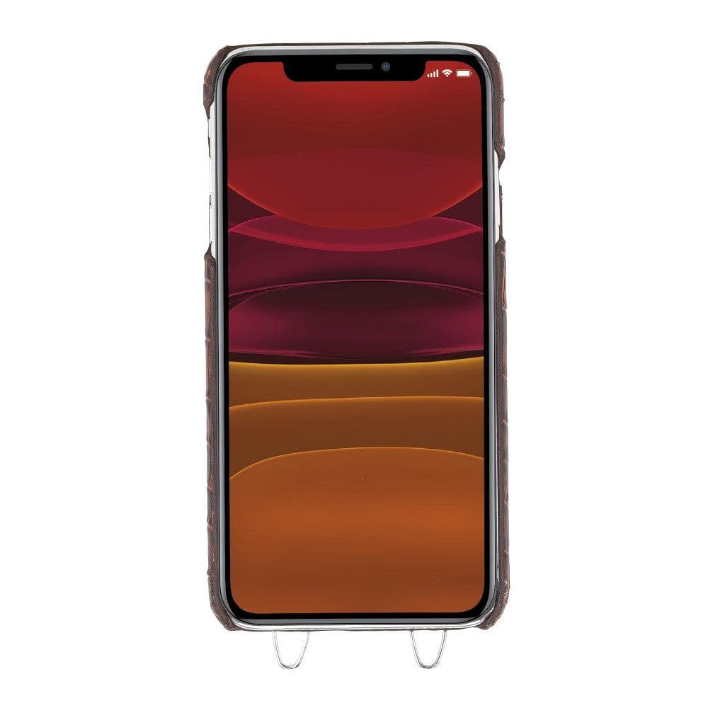 Saff iPhone XS Max Leather Case with Shoulder Strap