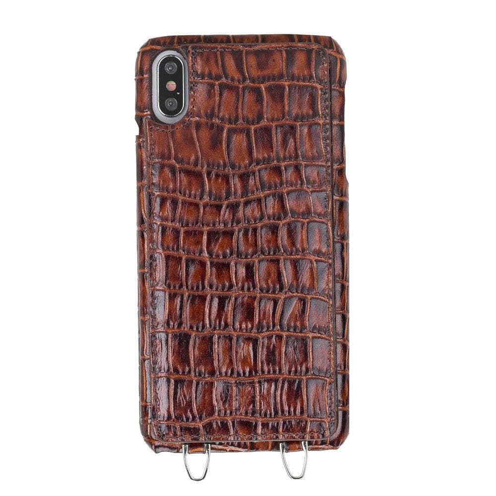 Saff iPhone XS Max Leather Case with Shoulder Strap