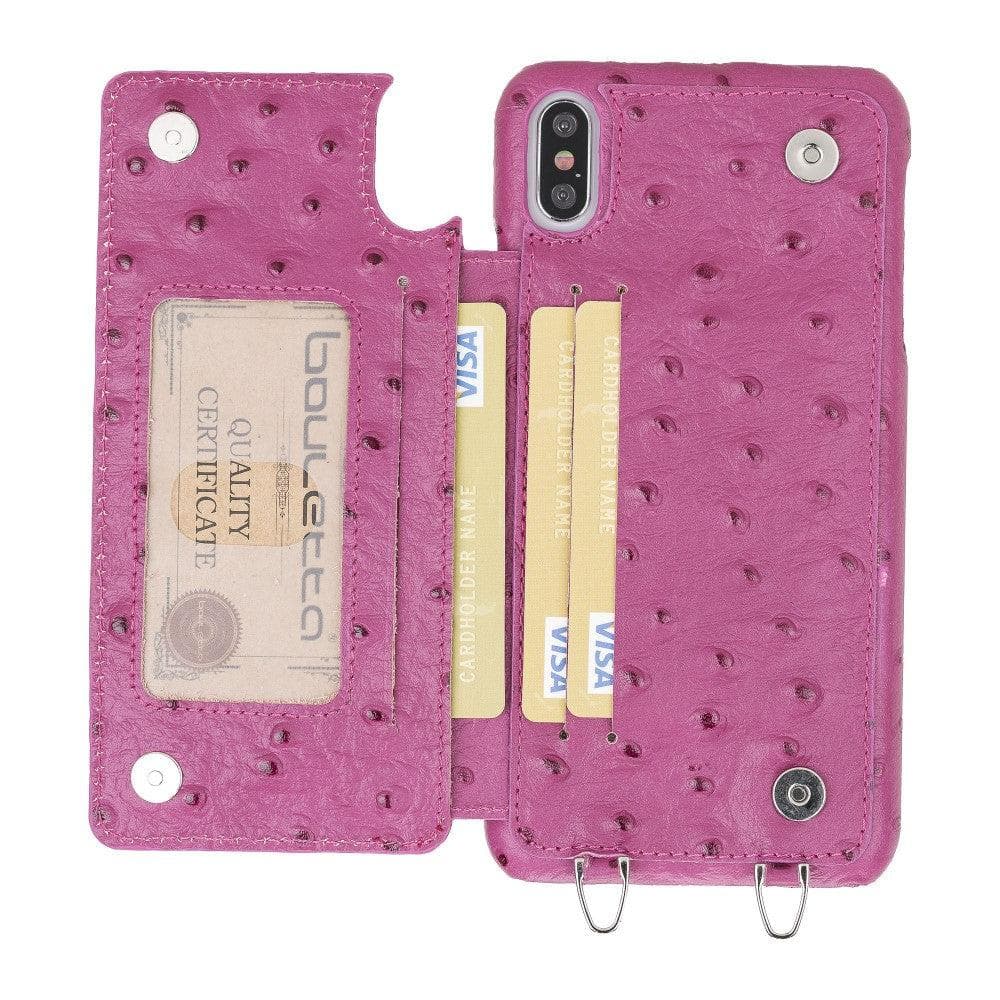 Saff iPhone XS Max Leather Case with Shoulder Strap