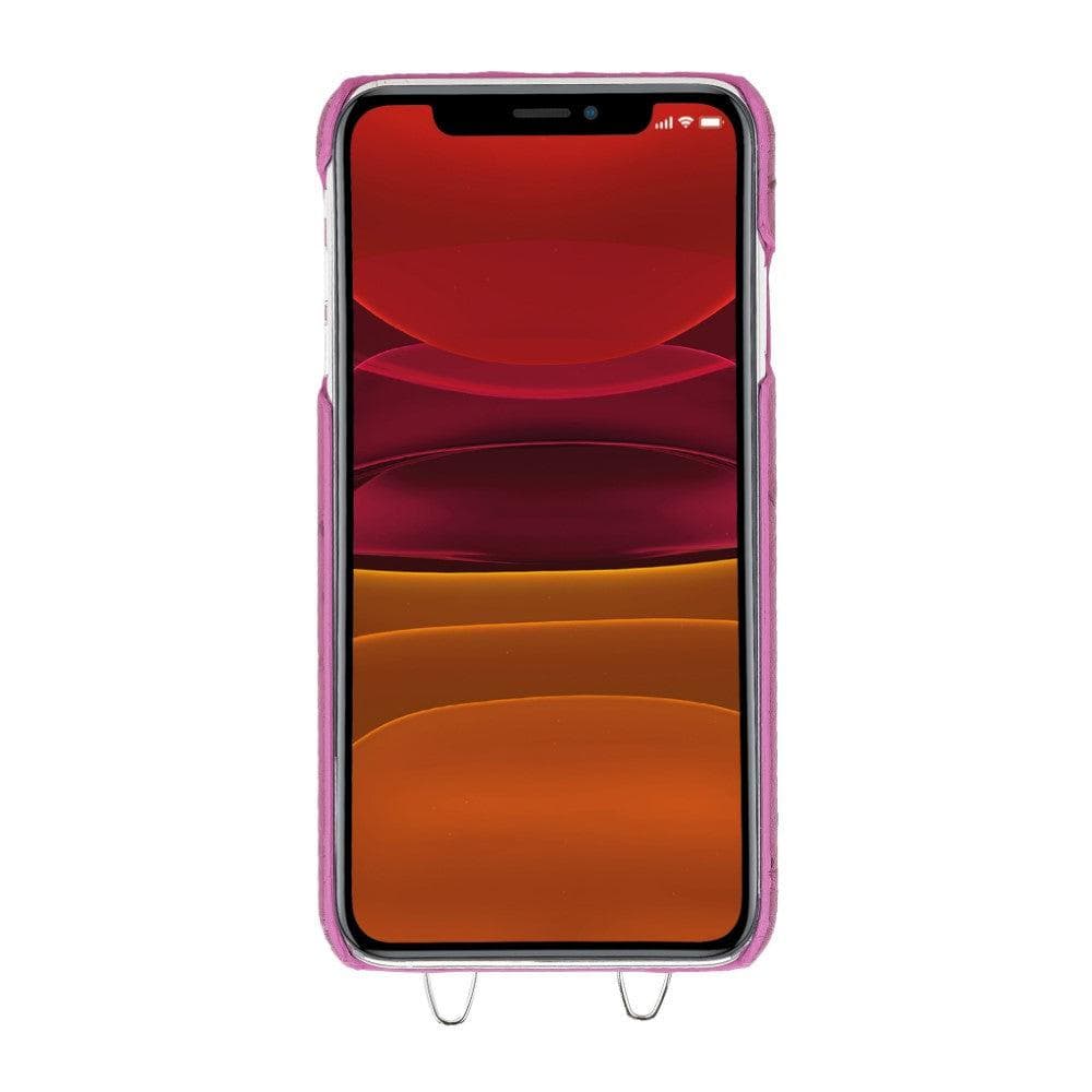 Saff iPhone XS Max Leather Case with Shoulder Strap
