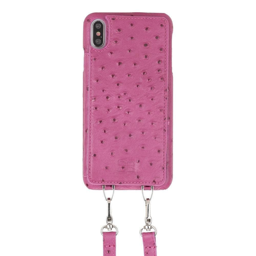 Saff iPhone XS Max Leather Case with Shoulder Strap